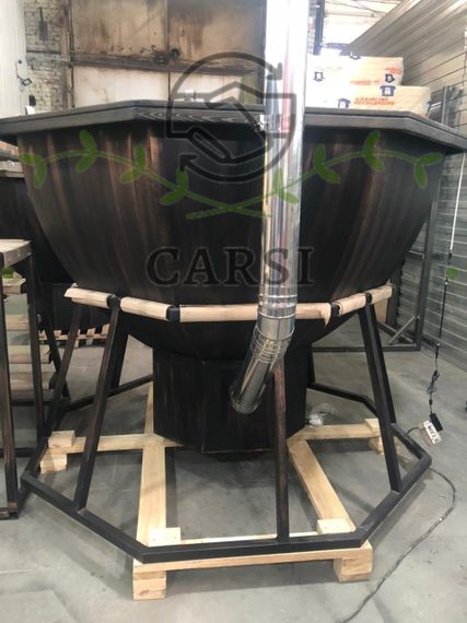 Банный чан на подставке (печь с водяной рубашкой) 4-6 человек AISI 430 2мм