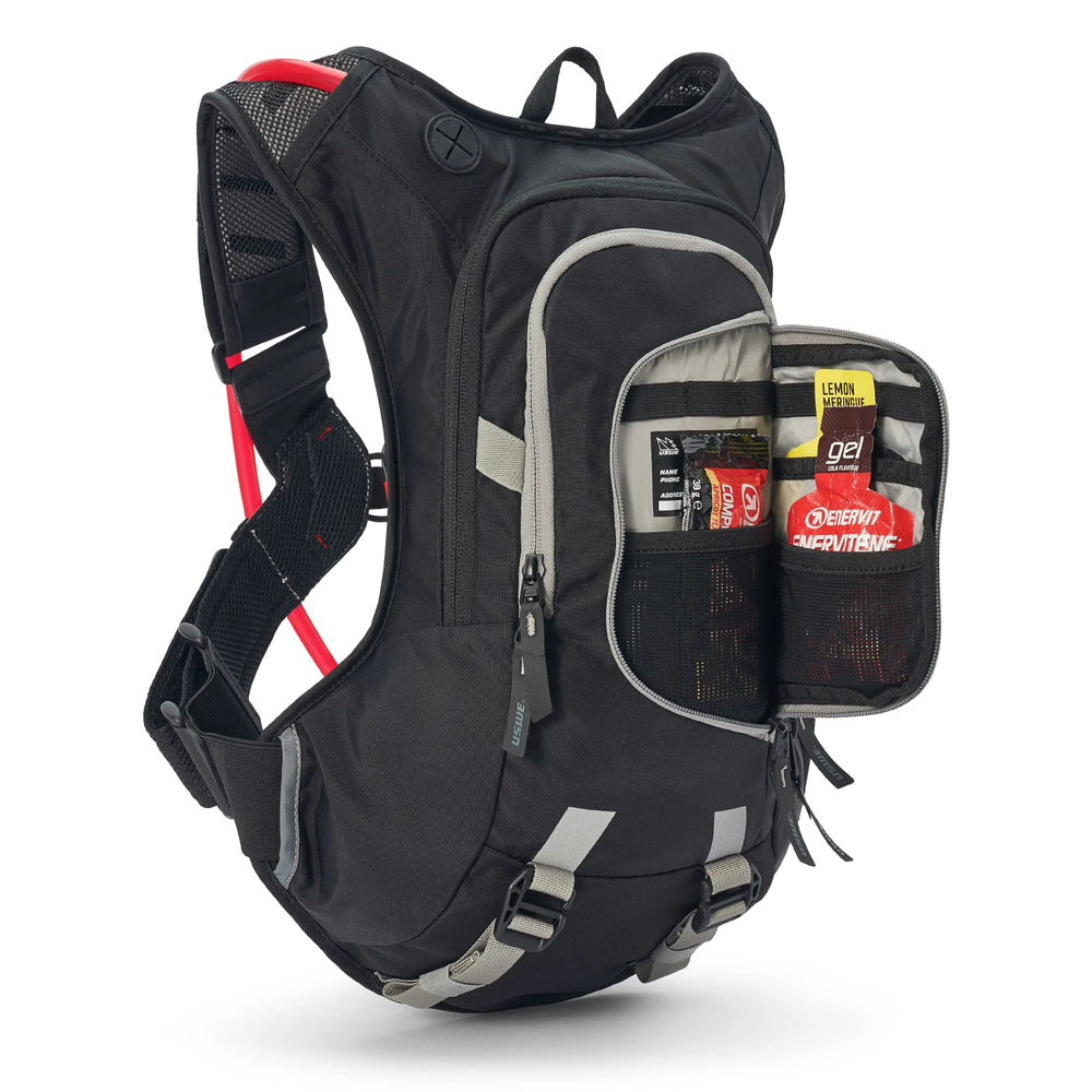 Рюкзак-гидропак USWE RAW 12L Hydration Pack (3L), Carbon Black 2026, Race Fit (84-110)
