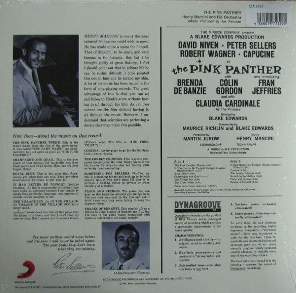 Виниловая пластинка Henry Mancini The Pink Panther(Music From The Film Score