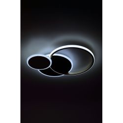 Светильник потолочный светодиодный ЭРА Модерн City CLL-1-60 3K-6,5K RC BK+GD с ДУ черный/золото