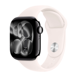 Умные часы Apple Watch Series 11 GPS, 42mm, Jet Black Aluminium Case with Light Blush Sport Band, S/M