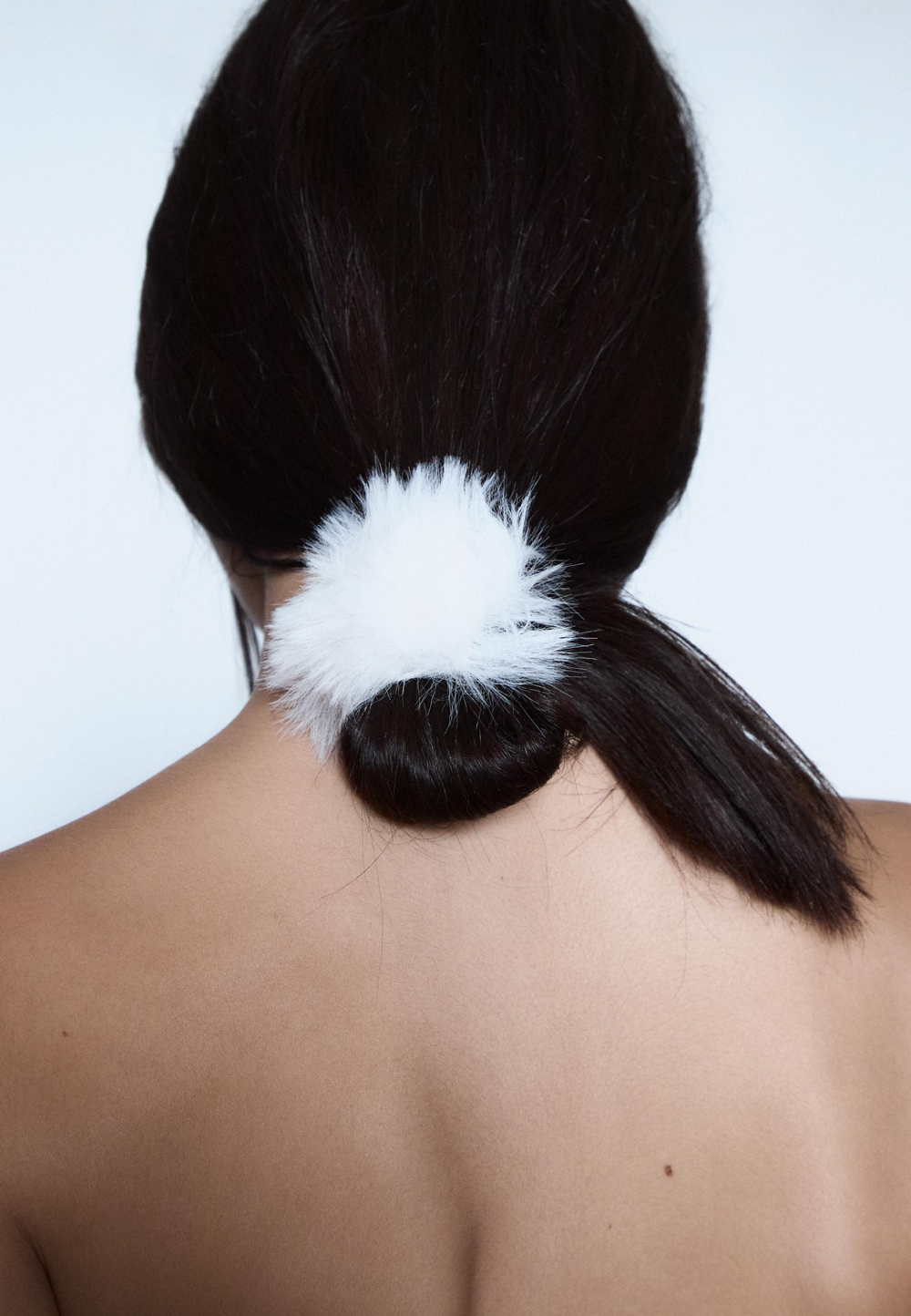 STRADIVARIUS Набор из 2 пушистых резинок для волос, экрю