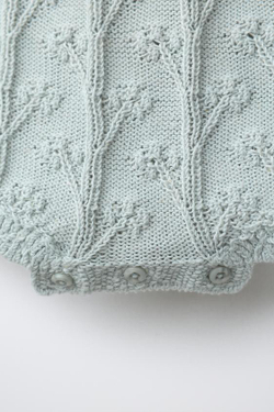 ZARA ВЯЗАНЫЙ КОМБИНЕЗОН ИЗ СМЕСОВОГО ЛЬНА, ПАСТЕЛЬНО-ЗЕЛЕНЫЙ