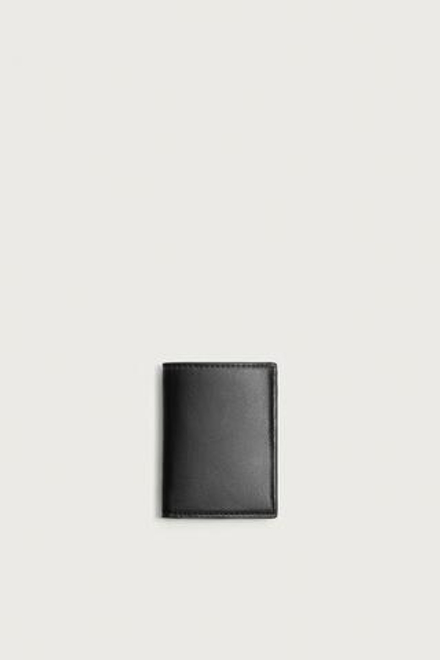 ZARA ГЛАДКИЙ ВЕРТИКАЛЬНЫЙ КОШЕЛЕК, ЧЕРНЫЙ