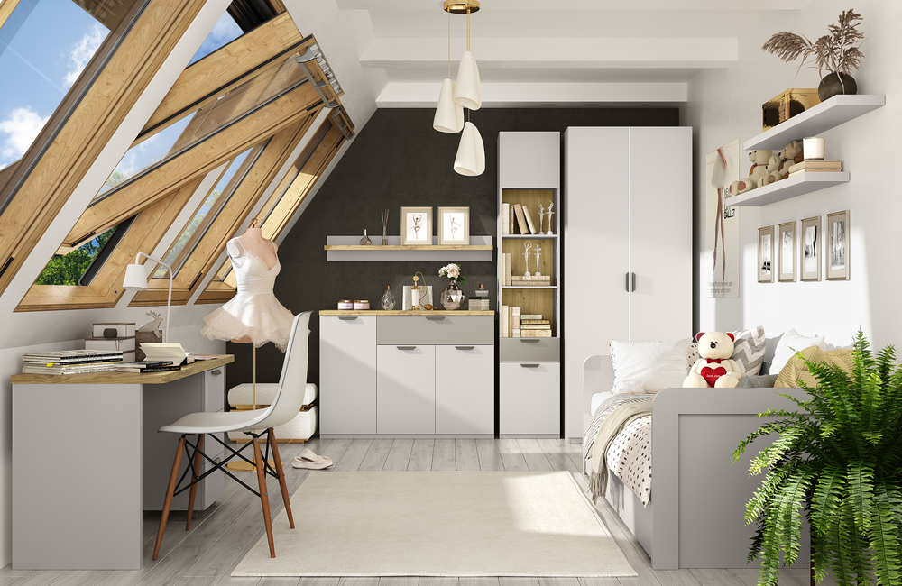 MODERN, Стол письменный 130. Цвет ПЕРСИДСКИЙ ЖЕМЧУГ