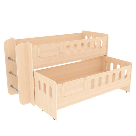 Двухъярусная выкатная кровать КарИВи Чудо 9 80x180  Дуб Молочный