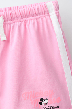 ZARA КОМПЛЕКТ ИЗ ФУТБОЛКИ И БЕРМУДОВ MINNIE MOUSE © DISNEY, РОЗОВЫЙ
