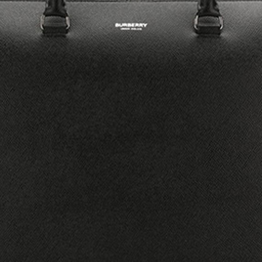 Burberry Calfskin Portable One Shoulder Crossbody Laptop Bag Men"s Black