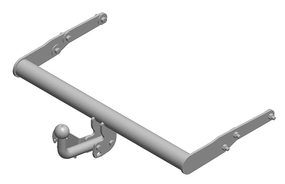 Фаркоп для Volkswagen Transporter, Multivan, Caravelle T5 2003-2015, кроме авто с парктроником Тип шара: A. Нагрузки: 2000/100 кг, VW 29