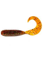 Твистер Helios Тiny Credo 1,55"/4 см Pepper Green & Orange 12шт. (HS-8-018)