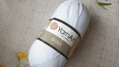 Пряжа YarnАrt "Gold" 9051 белый