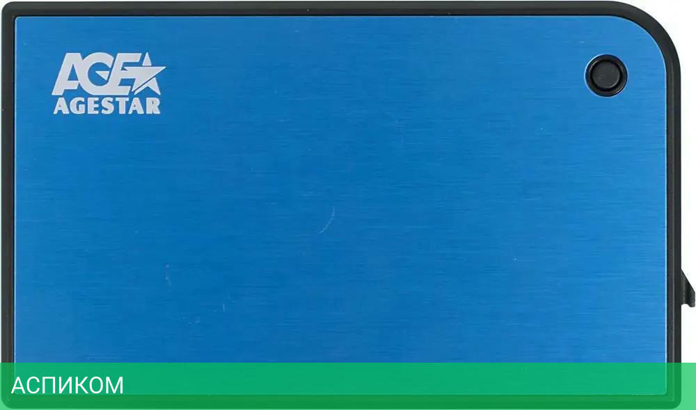 Бокс для накопителя AgeStar 3UB2A14 синий