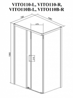 Душевое ограждение Ceruttispa ВИТО (VITO) 110B-L (80x110x195)