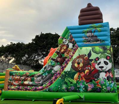 Коммерческий надувной батут «Прайд 2» с широким входом, 12*7*6 м