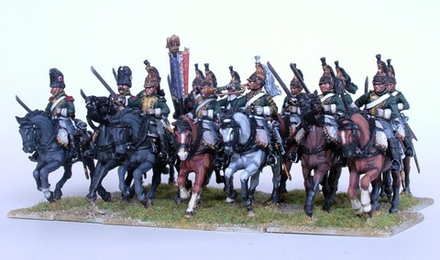 FN130 Plastic French Napoleonic Line Dragoons (13 mounted, 8 dismounted)