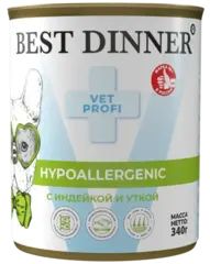 Best Dinner Hypoallergenic консервы для собак (индейка,утка) 340 гр