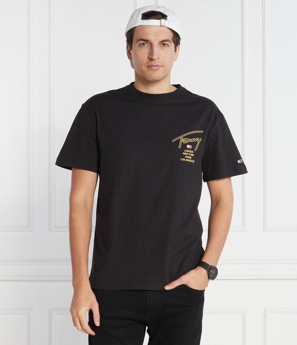 Футболка GOLD SIGNATURE BACK Tommy Jeans - черный(DM0DM17729)