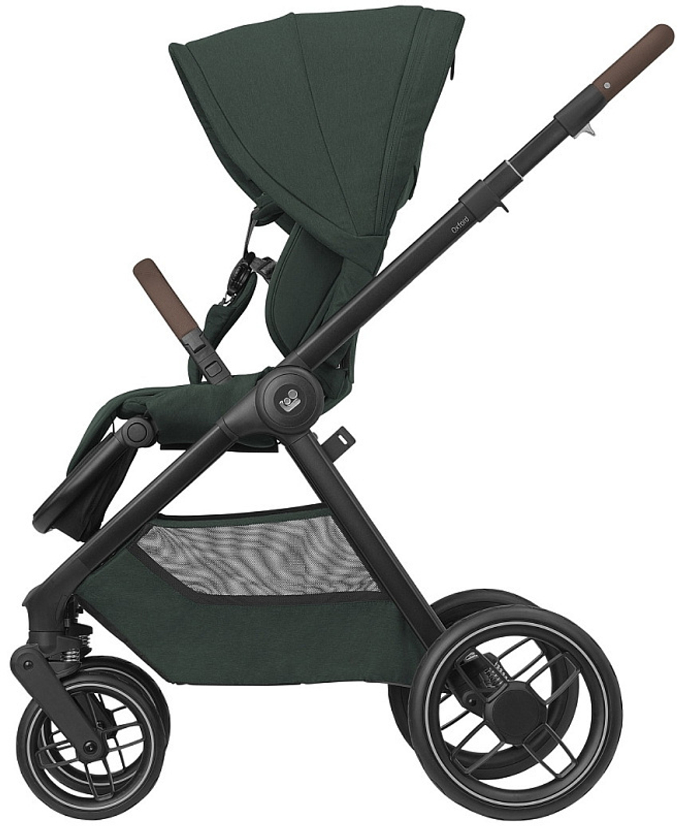 Коляска детская Maxi-Cosi Oxford Plus 3 в 1 с автокреслом CabrioFix Essential graphite 1978403110 Twillic Green/Зеленый