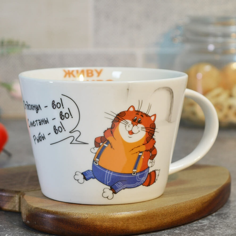 Кружка 500мл Попугай Кеша, форма Мартин