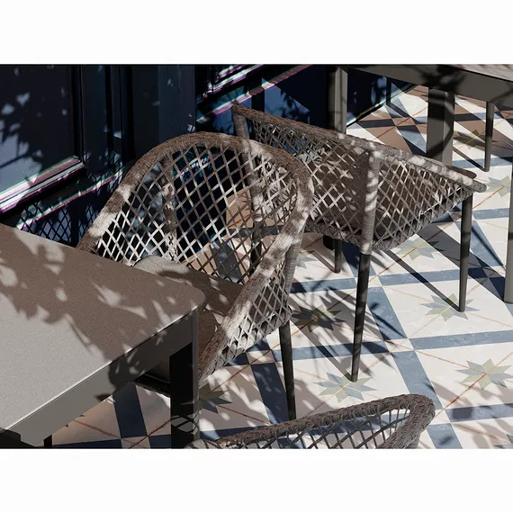 Плетеный стул Sverre, серый