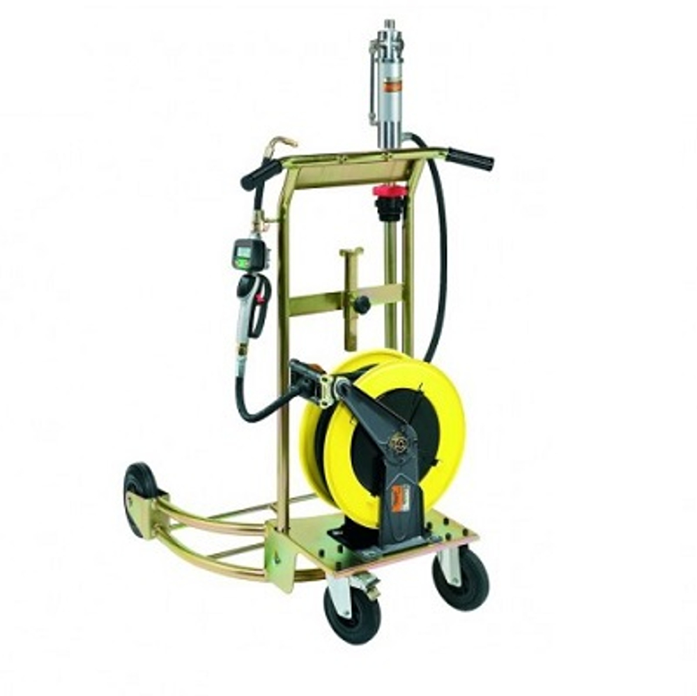 Передвижной комплект для раздачи масла из бочек 180-220 кг, насос 5:1, катушка 10 м, ECODORA (Италия)