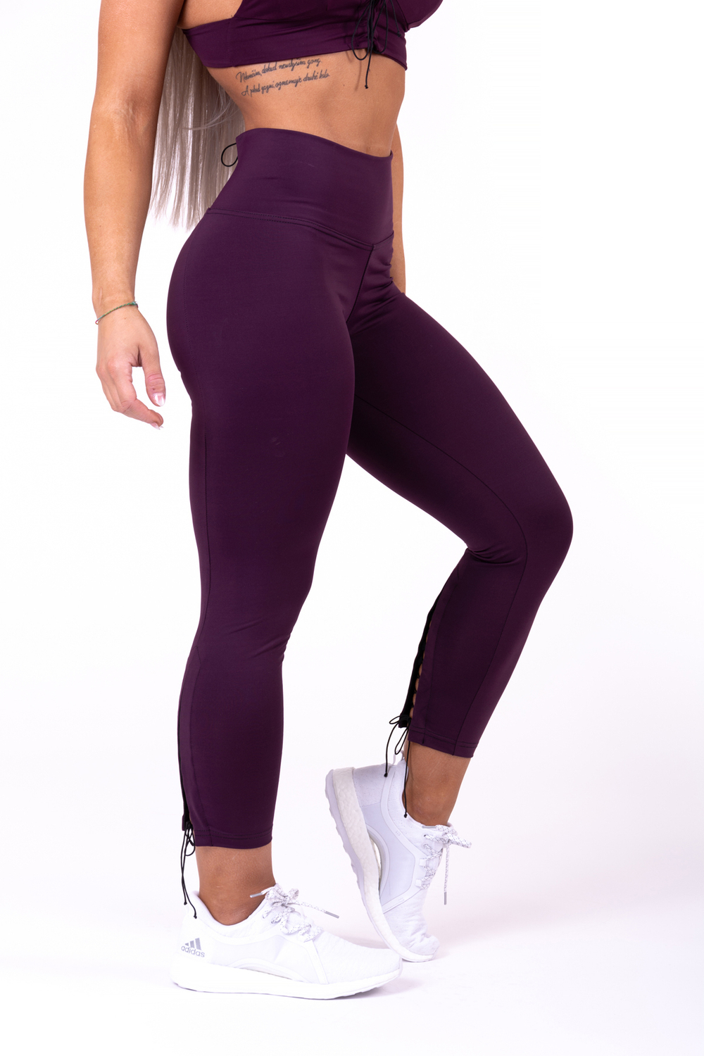 ЛОСИНЫ NEBBIA LACE-UP 7/8 LEGGINGS 661 BURGUNDY