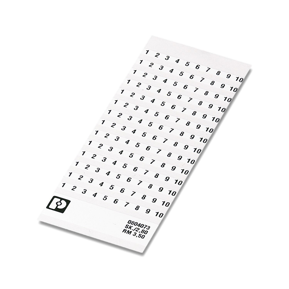 0804073 - SK 3,5/2,8:FORTL.ZAHLEN - Маркировочный лист