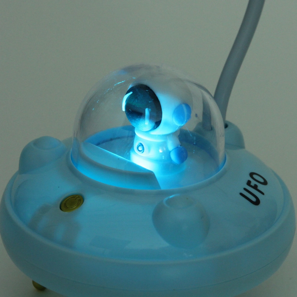 Настольная лампа «Sweet - Полёт в космос» LED 10,8*10,8*21,5 см, USB 3.7v 3w, Голубой