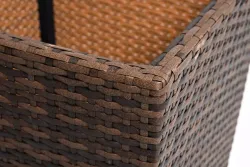 "Капучино" кашпо для цветов плетеное из искусственного ротанга, цвет коричневый