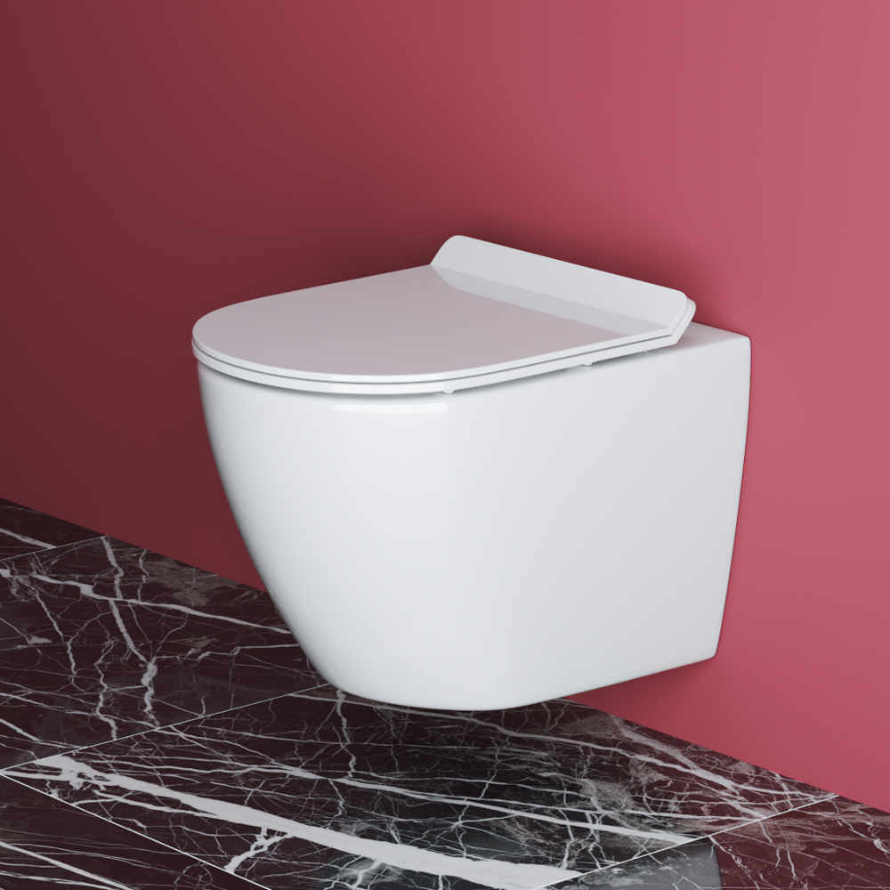 Унитаз подвесной Cezares STYLUS CZR-513-TH-R безободковый с сиденьем CZR-2011-SC