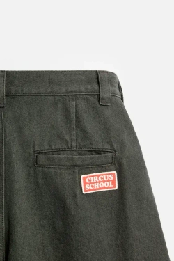 ZARA X HARRY LAMBERT ШИРОКИЕ БРЮКИ, ТЕМНО-КОРИЧНЕВЫЙ