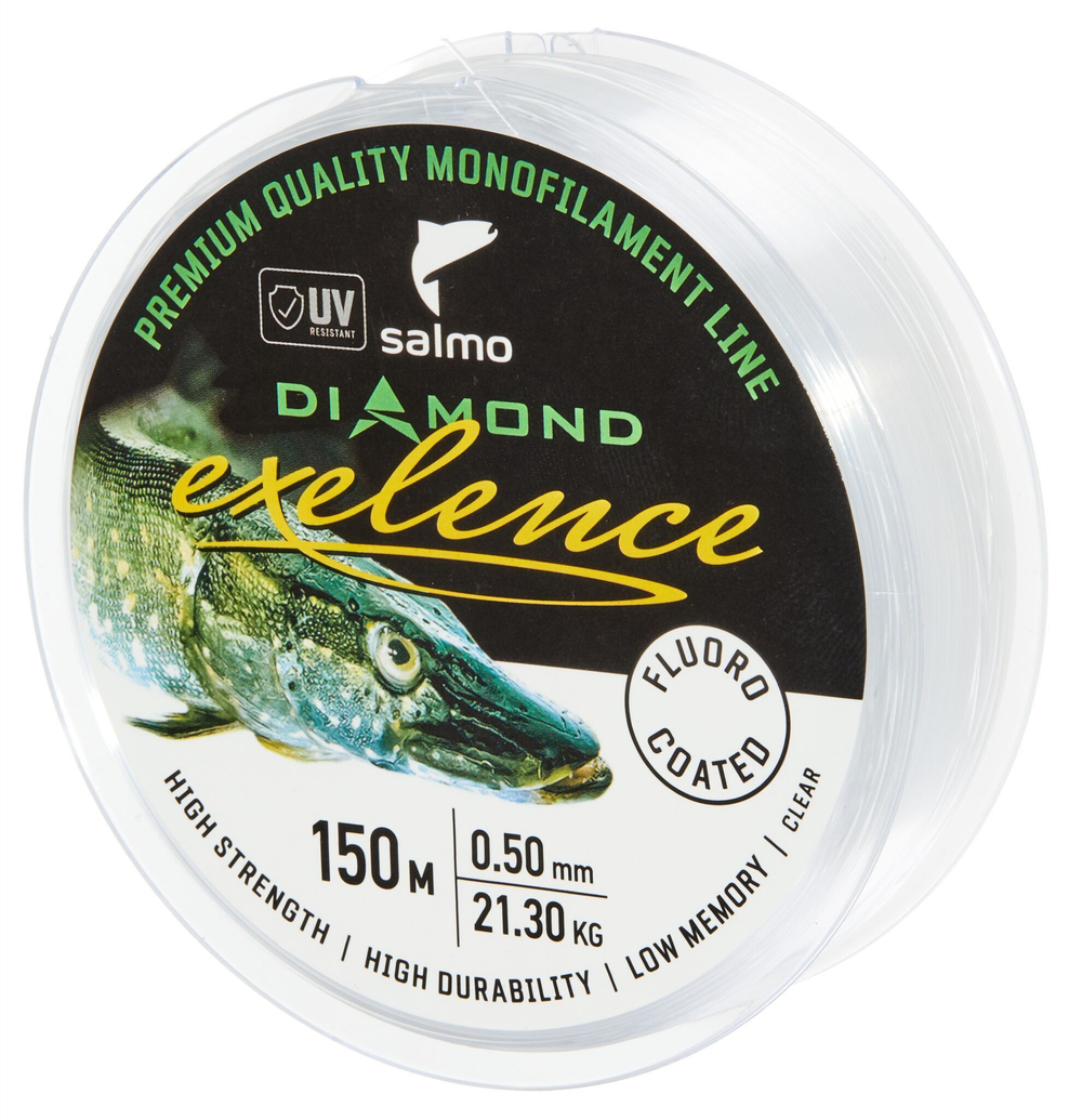 Леска монофильная Salmo Diamond EXELENCE FLUORO COATED Clear 150/050