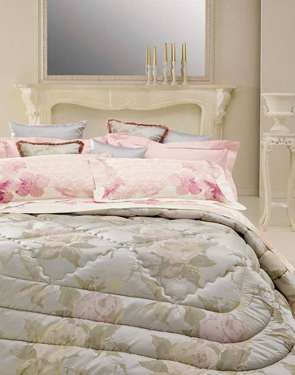 Подушка декоративная 42х42 Blumarine Milleluci розовая Италия