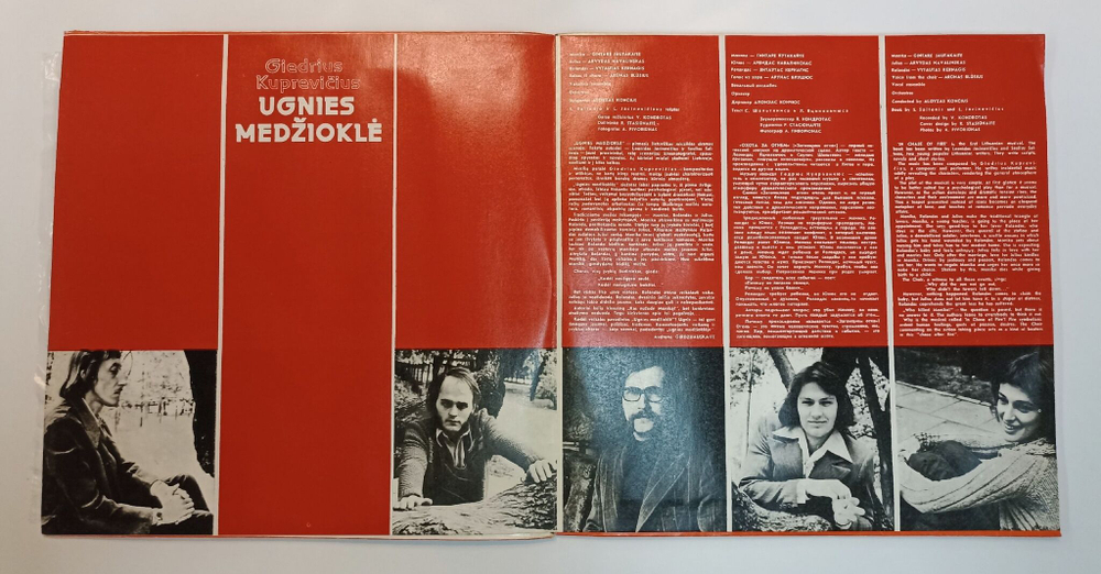 Винтажная виниловая пластинка LP Giedrius Kuprevicius Ugnies Medziokle (СССР 1976)