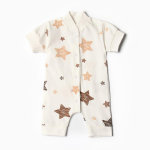 Песочник Звездочки с коробка рукавом, р. 80 , молочный 9932254 (Bloom Baby)