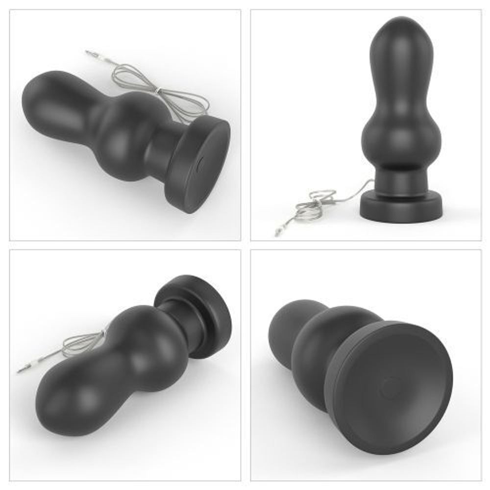 Черная анальная вибровтулка 7" King Sized Vibrating Anal Rammer - 18 см.