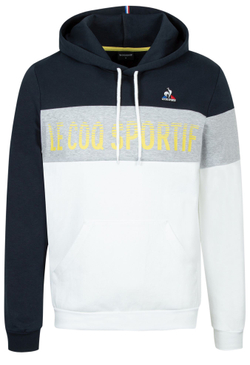 Мужская теннисная кофта Le Coq Sportif Saison 2 Hoody No.1 M - sky capt./g.chine