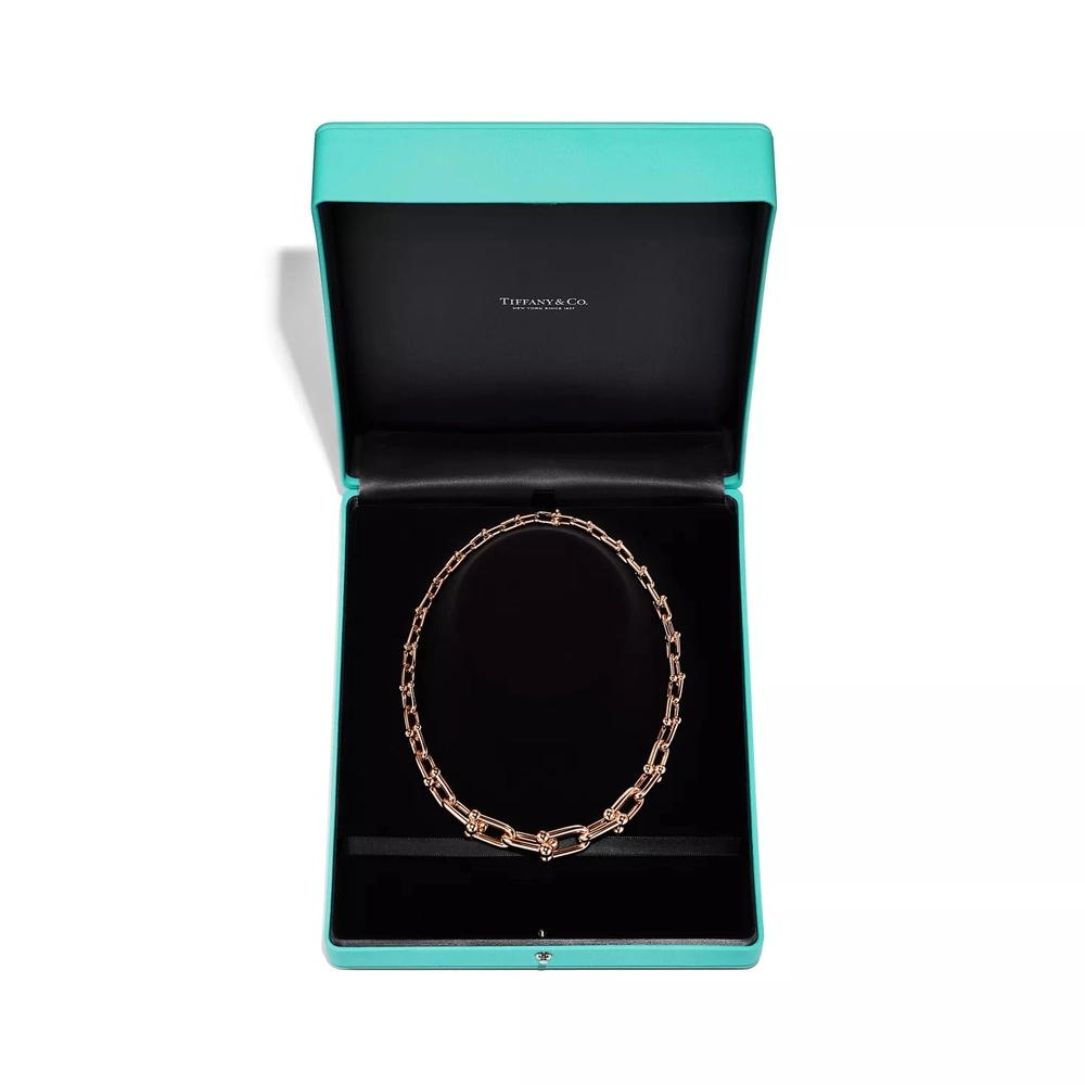 Колье из розового золота 18k,Tiffany 💠Hard Wear Gradueted link. Единственное в наличии