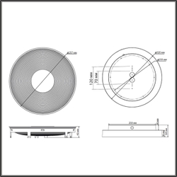 7753/18L MITRA LED SN 535 Светильник пластик/белый/черный/золотой LED 18Вт 4000K D320 IP54 QUANTUM