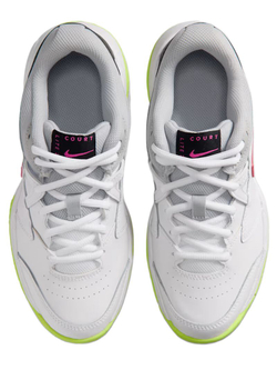 Детские Кроссовки теннисные  Nike Jr Court Lite 2 - white/hot lime/grey fog/laser fuchsia