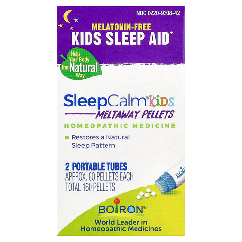 Boiron, SleepCalm® Kids, 2 переносные пробирки, 80 гранул в каждом