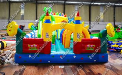 Коммерческий надувной батут "Солнечная поляна", 9*6*5 м