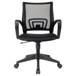 Кресло оператора Helmi HL-M95 (695) "Airy", спинка сетка черная/сиденье ткань TW черная, механизм качания
