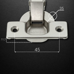 Петля накладная 110 с регулируемым доводчиком, с декор. накладкой UNIHOPPER HUTTON 3D — купить в Якутске | Все для мебели