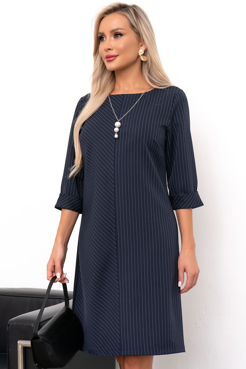 Платье Эстель (синий/полоска) Р11-1185 Nikol (Акция)
