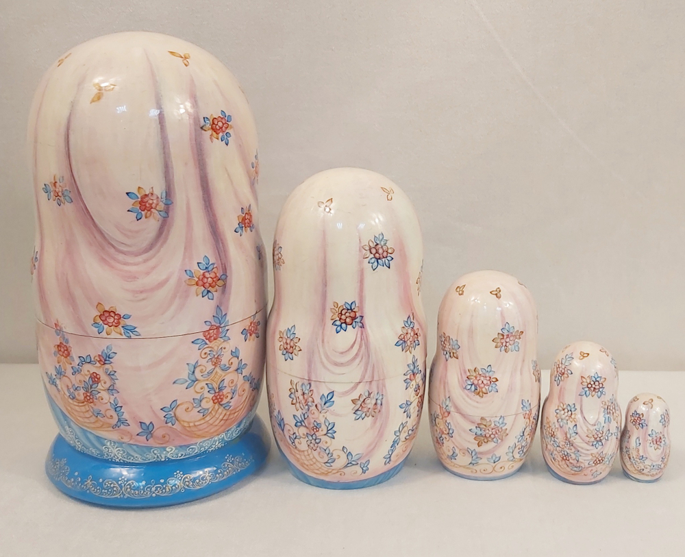 Матрешка  5-местная ( ручная роспись Палех)