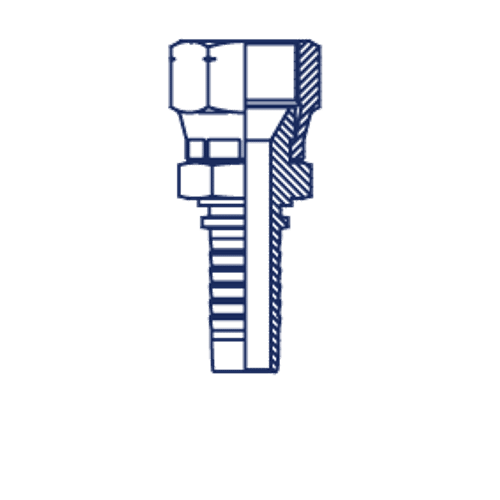 Фитинг DN 10 JIS 20x1.5 (90) (1 шестигранник)
