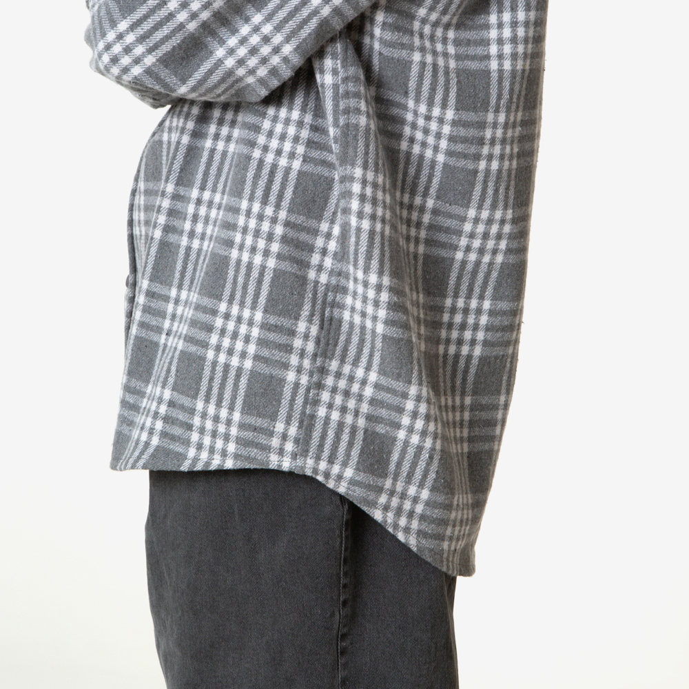 Рубашка Меч PLAID FLANNEL Grey (Белый/Серый)