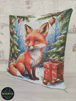 Декоративный гобеленовый чехол для интерьерной подушки Братец лис 38*38
