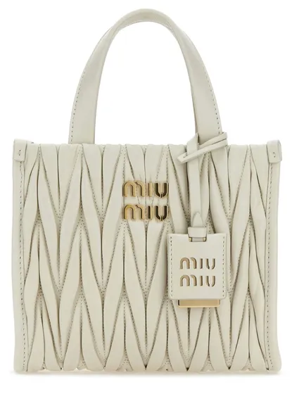 Сумка MIU MIU matelassé из кожи наппа, белый